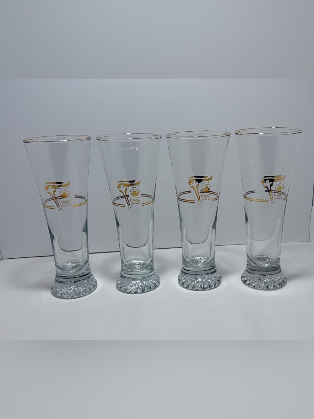 Vintage Petro-Canada 1988 Calgary Olympics Commemorative Pilsner Beer Glasses